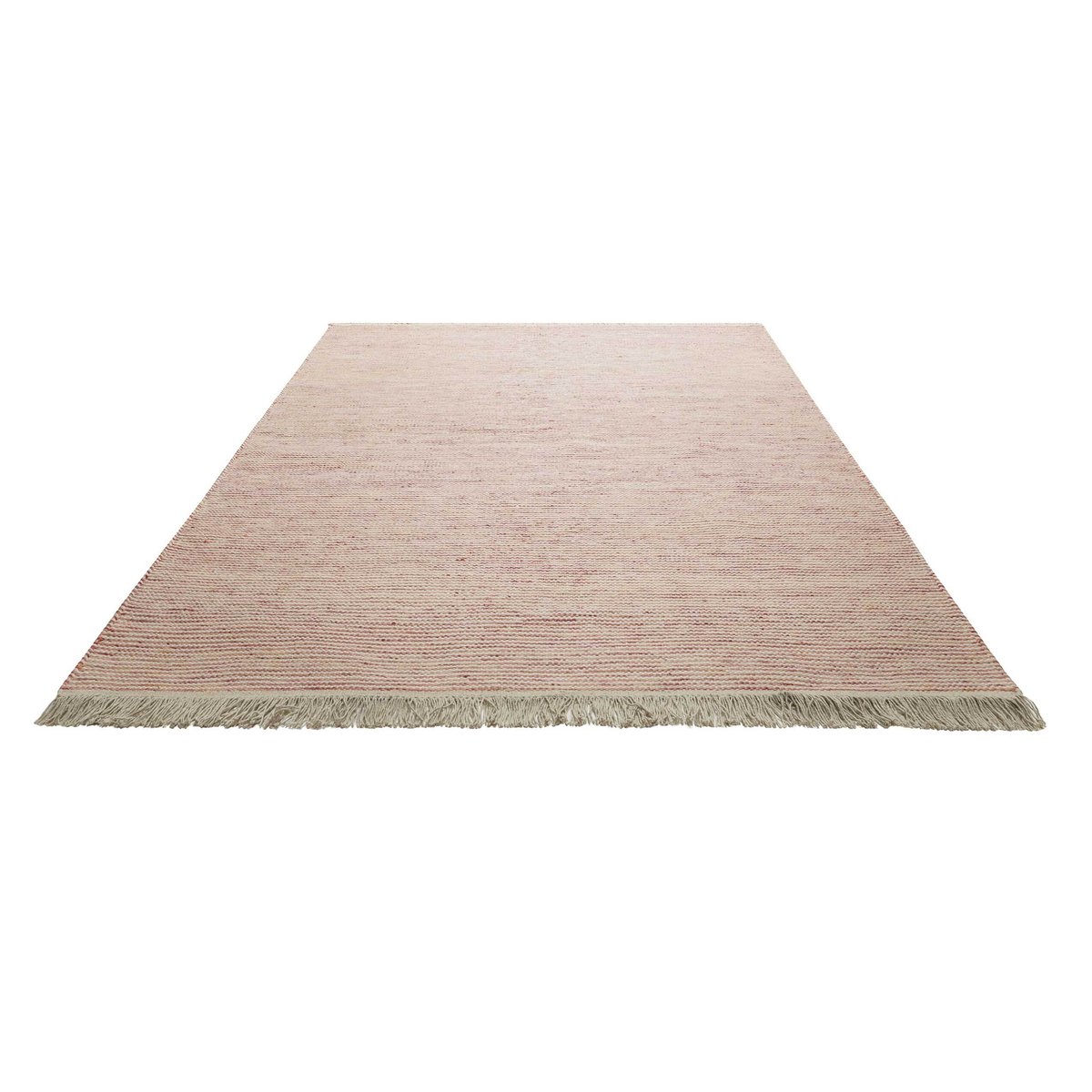 Tapis tissé main laine et coton , AMÉLIE rouge, WECON HOME
