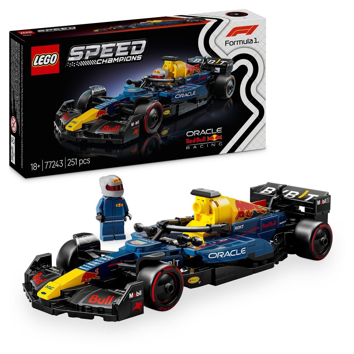 LEGO Speed Champions - Voiture F1 Oracle Red Bull Racing RB20 - Modèle 77243 bleu et noir, LEGO