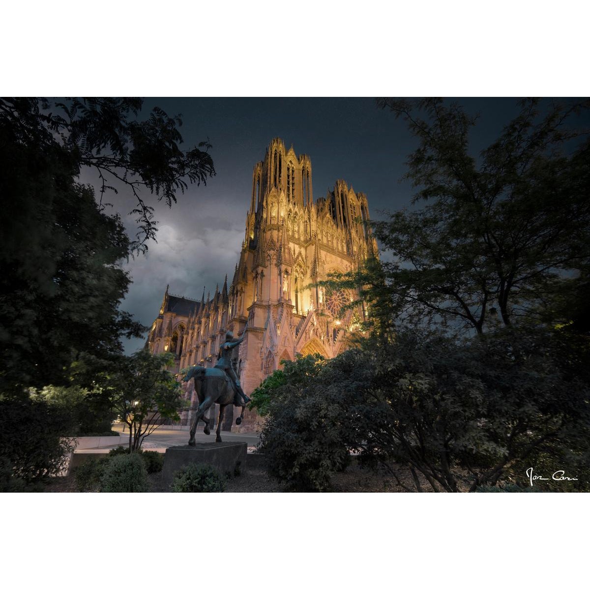 Tableau Mural Cathédrale Jeanne D'arc À Reims ARCHITECTURE tableau en verre synthétique, CEANOTHE