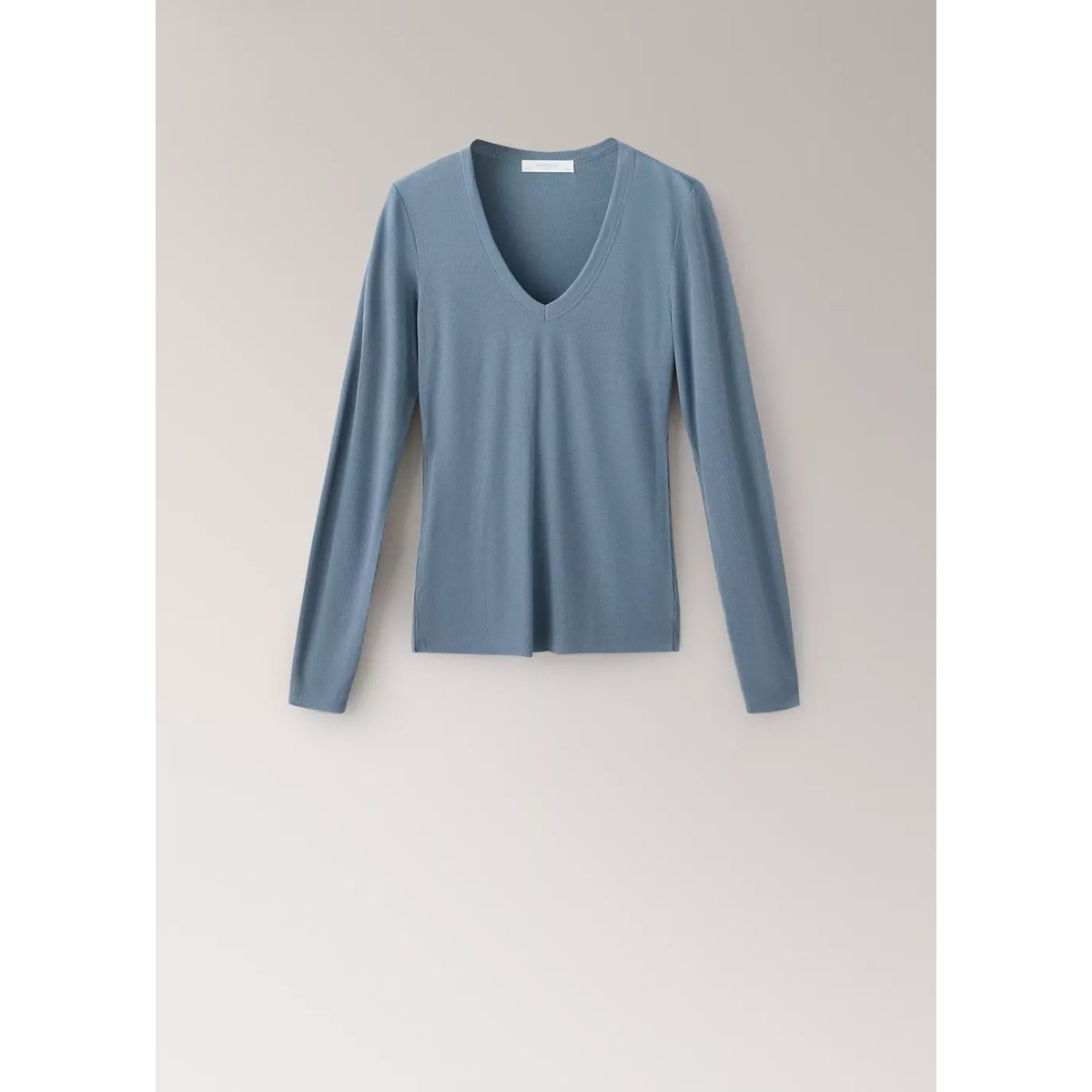 T-shirt de pyjama en mélange de lyocell et de laine bleu, MANGO