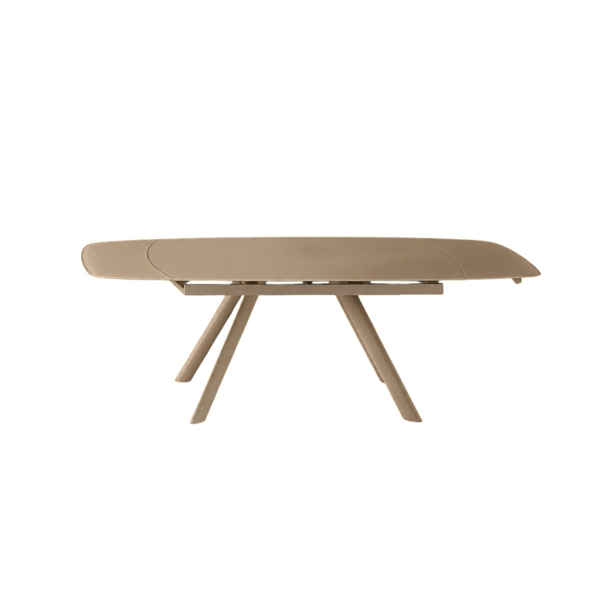 Table extensible en verre 6/8 places ALBA marron, PIER IMPORT