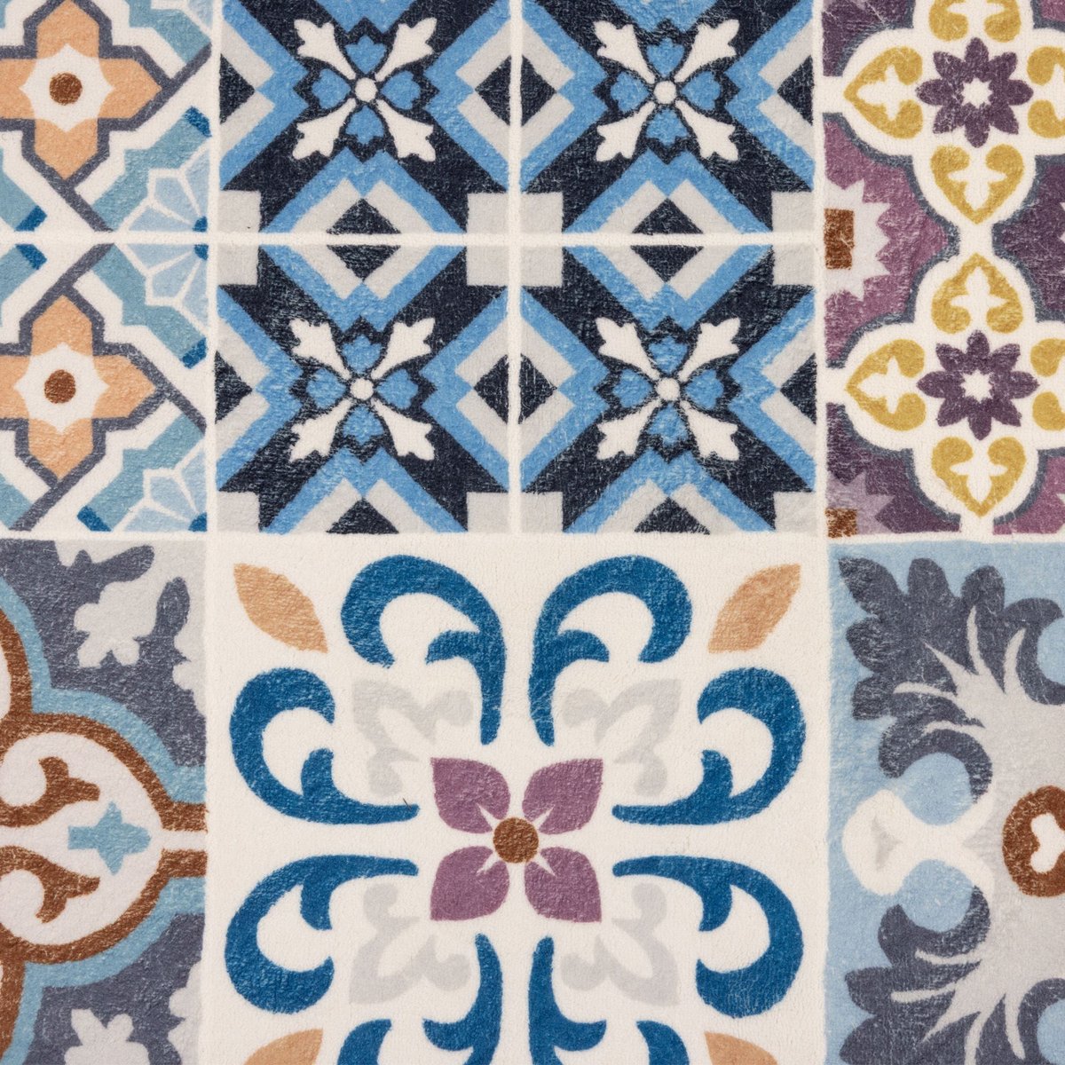 Tapis de bain imprimé doux - AQUATA bleu multi, GINO FALCONE