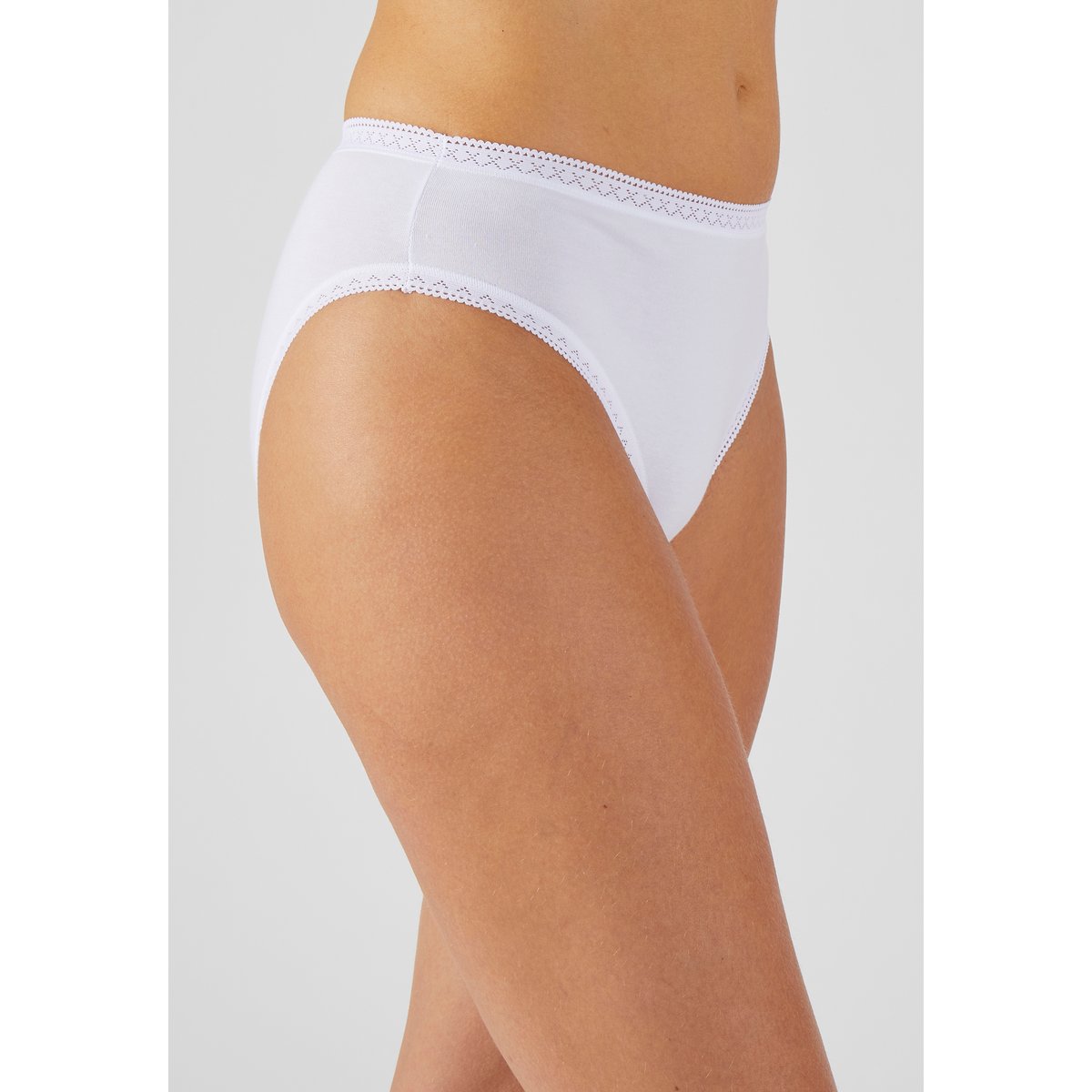 Lot de 3 Culottes mini en coton + 1 gratuite blanc, DAMART