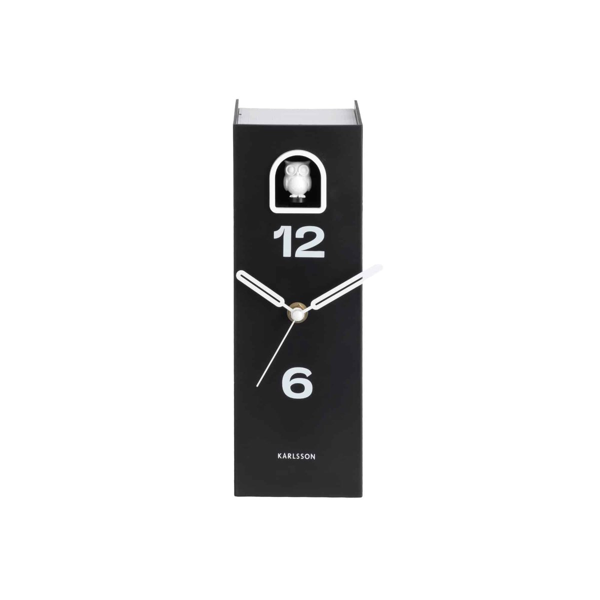 Horloge De Table Polystyrène BOOK OWL noir, KARLSSON