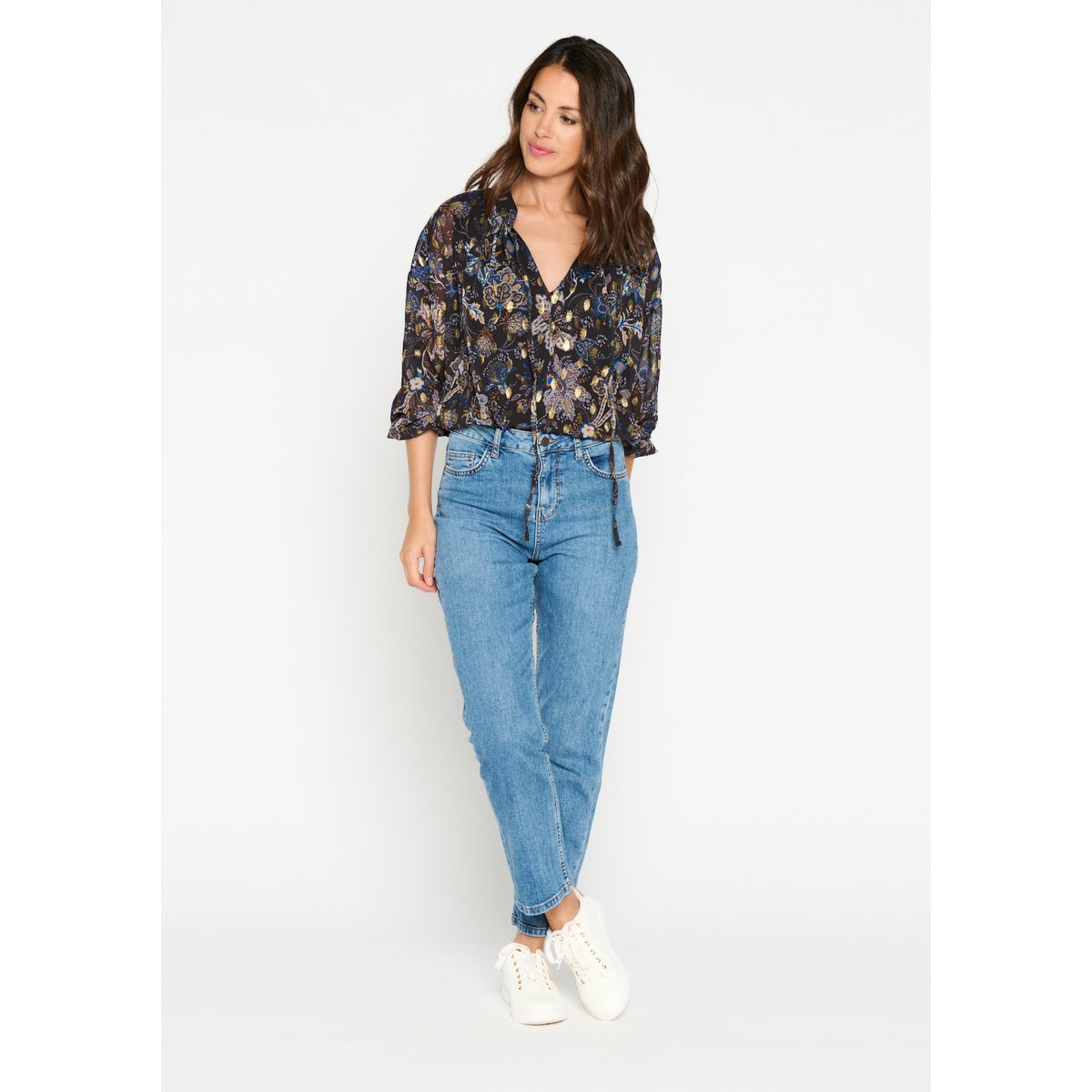 Jean droite taille haute medium blue, LOLALIZA