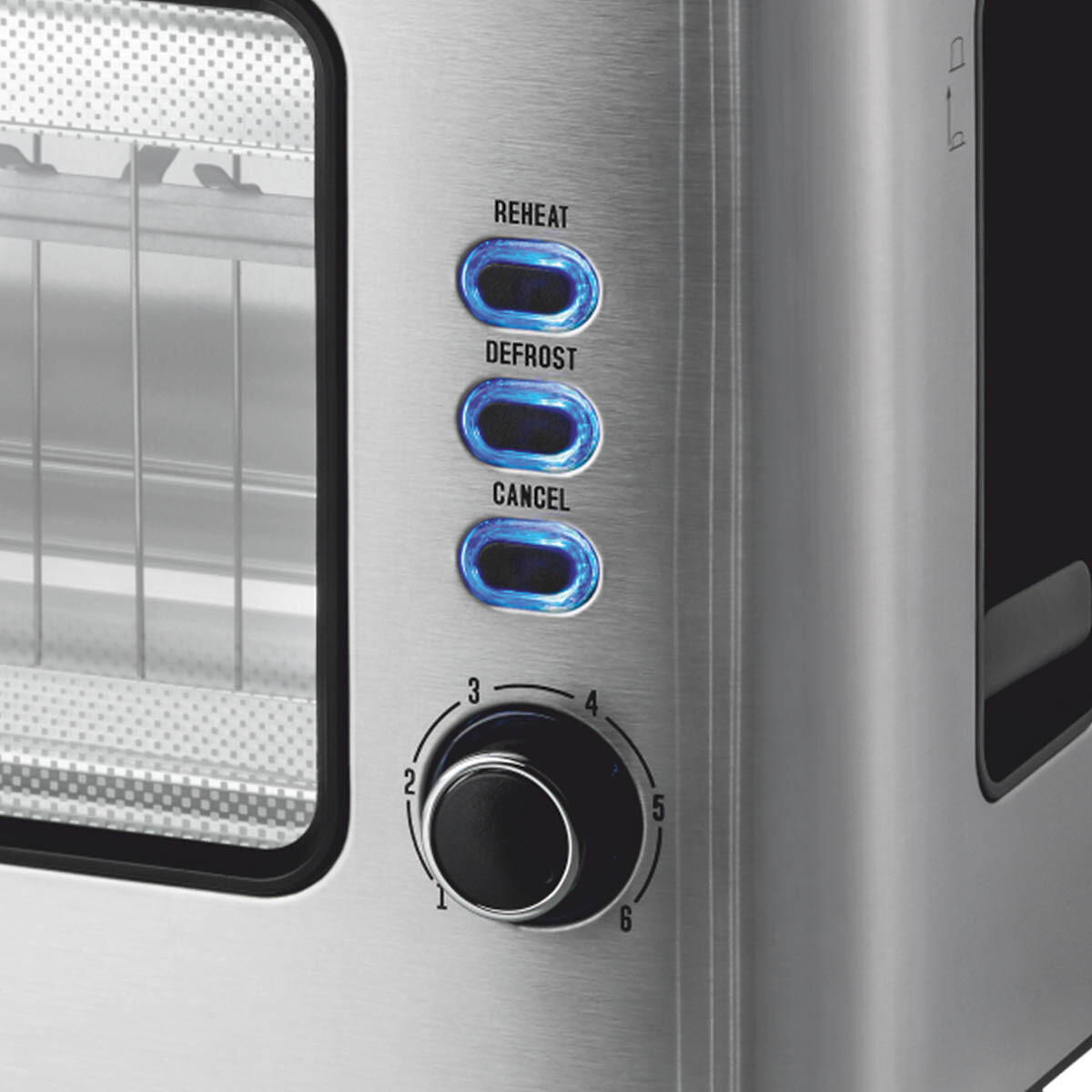 Torradeira com janela de vidro Window, HAEGER inox, HAEGER