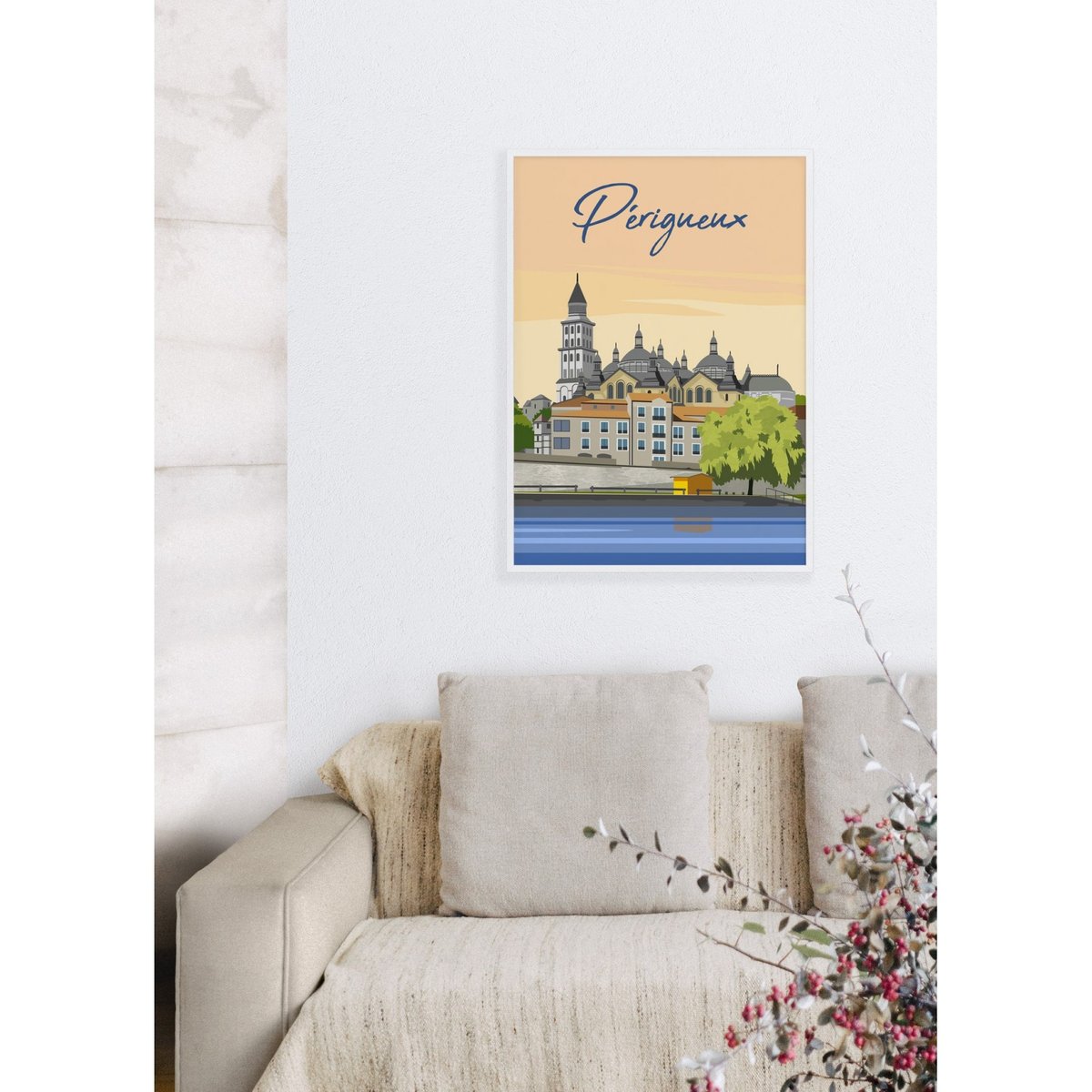 Affiche ville Périgueux blanc, L'AFFICHERIE