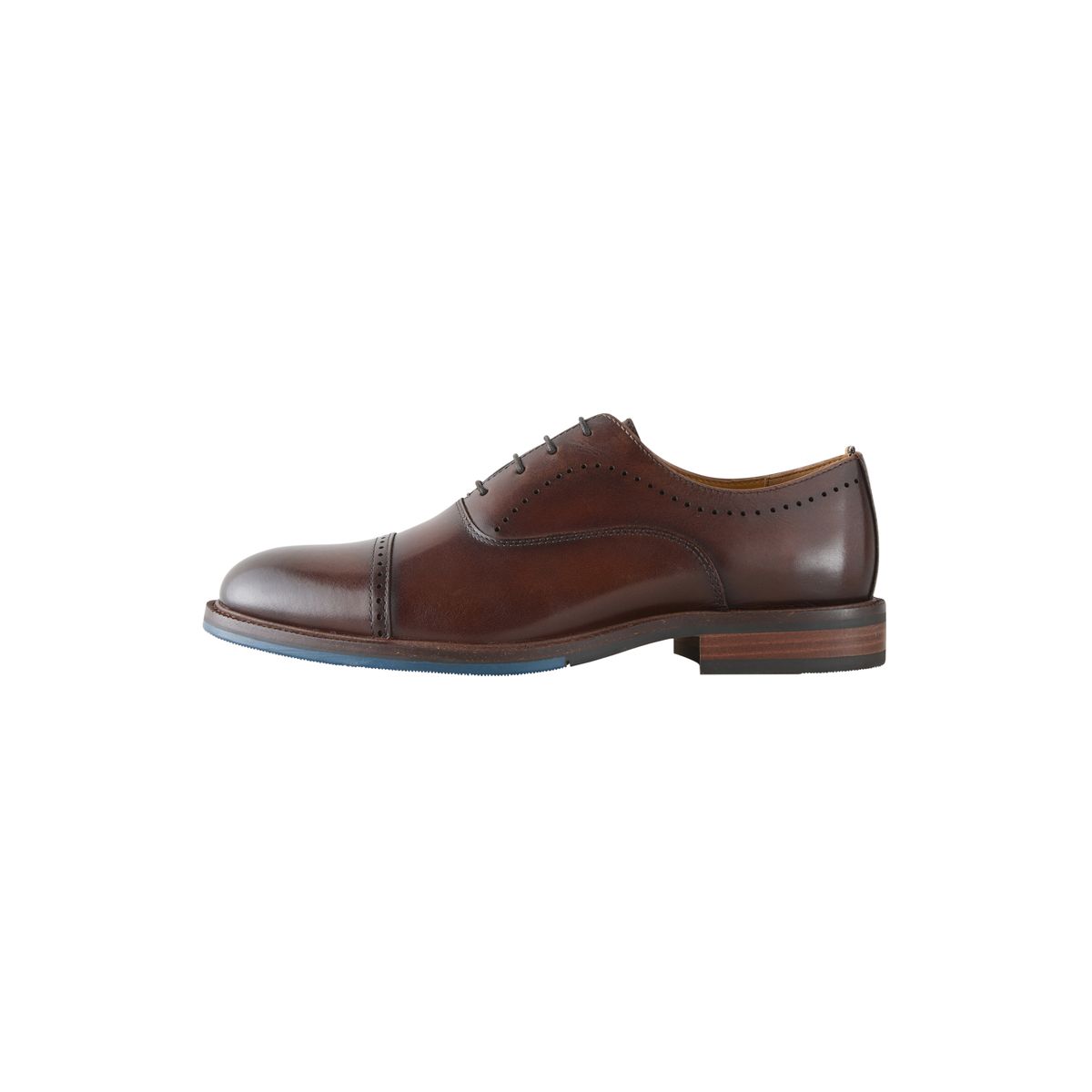 Chaussures oxford en cuir à bout renforcé marron, NEXT