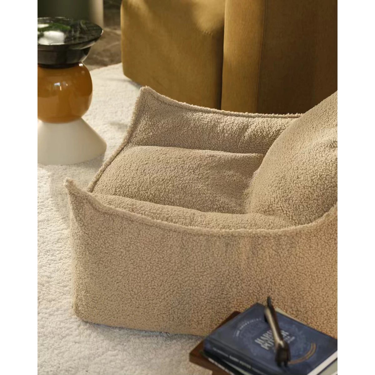 Club Pouf Fauteuil Ado en Teddy biscuit, WIGIWAMA