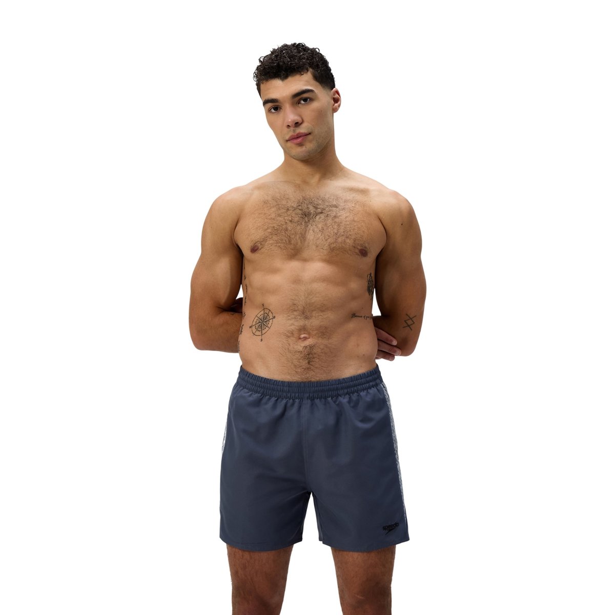 Short de bain à taille élastiquée motif/style épissage HYPERBOOM gris, SPEEDO