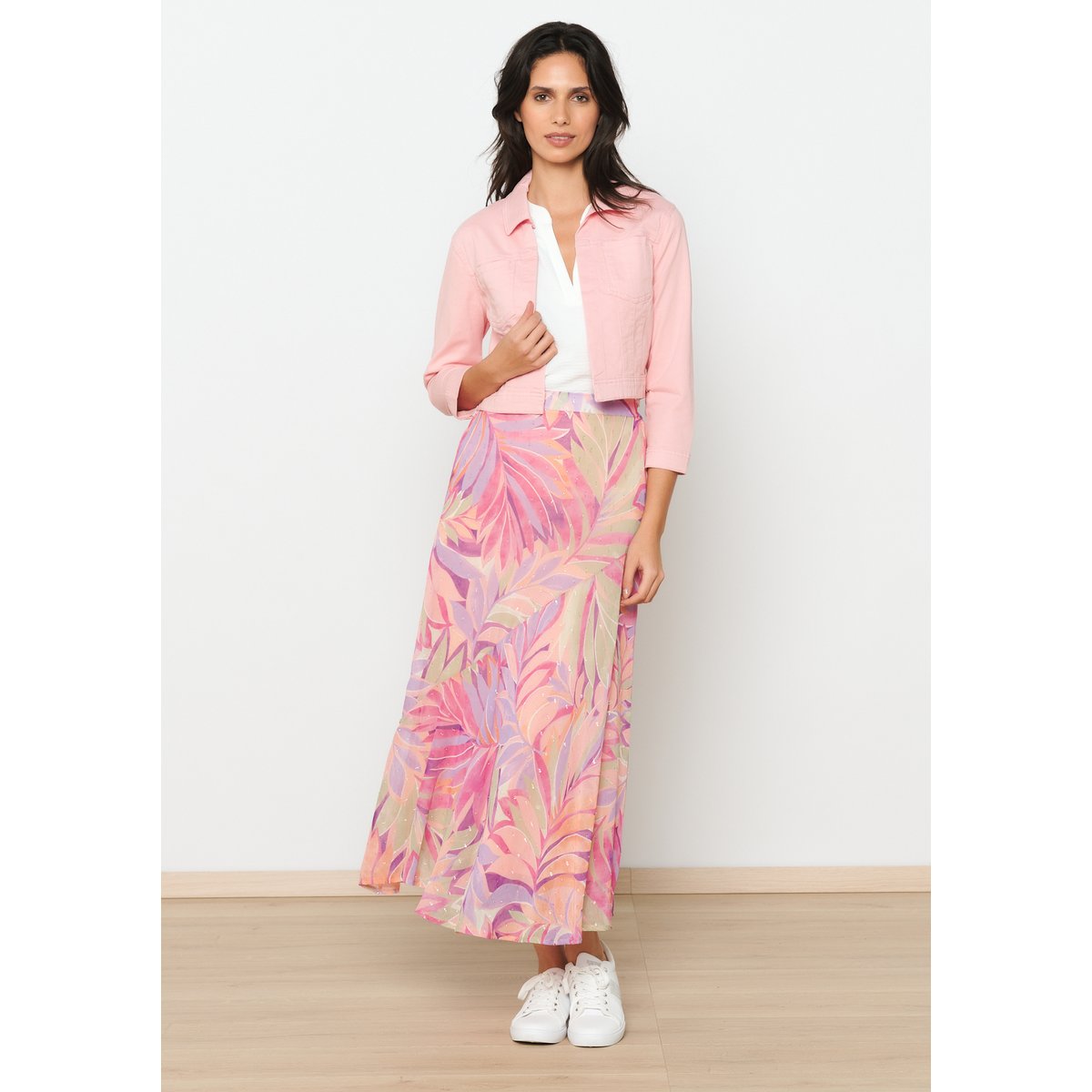 Veste courte en sergé peach blossom, LOLALIZA