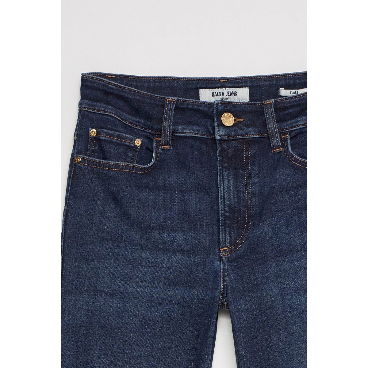 JEAN DESTINY PUSH UP FLARE bleu denim, SALSA JEANS