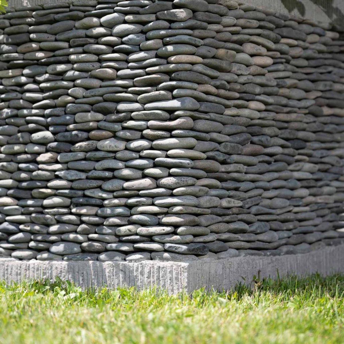 Pot bac jardinière jardin terrasse galet cube carré 50cm ZEN gris, WANDA COLLECTION