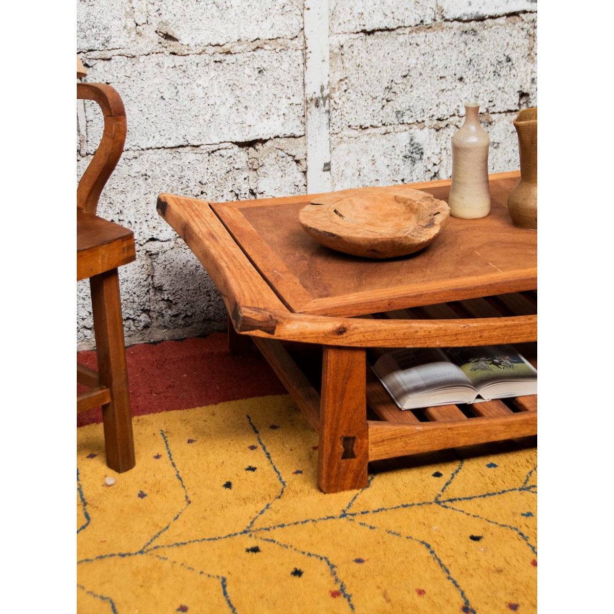 Table basse en bois Léonie N°518 - Bon état bois clair, DEBONGOUT
