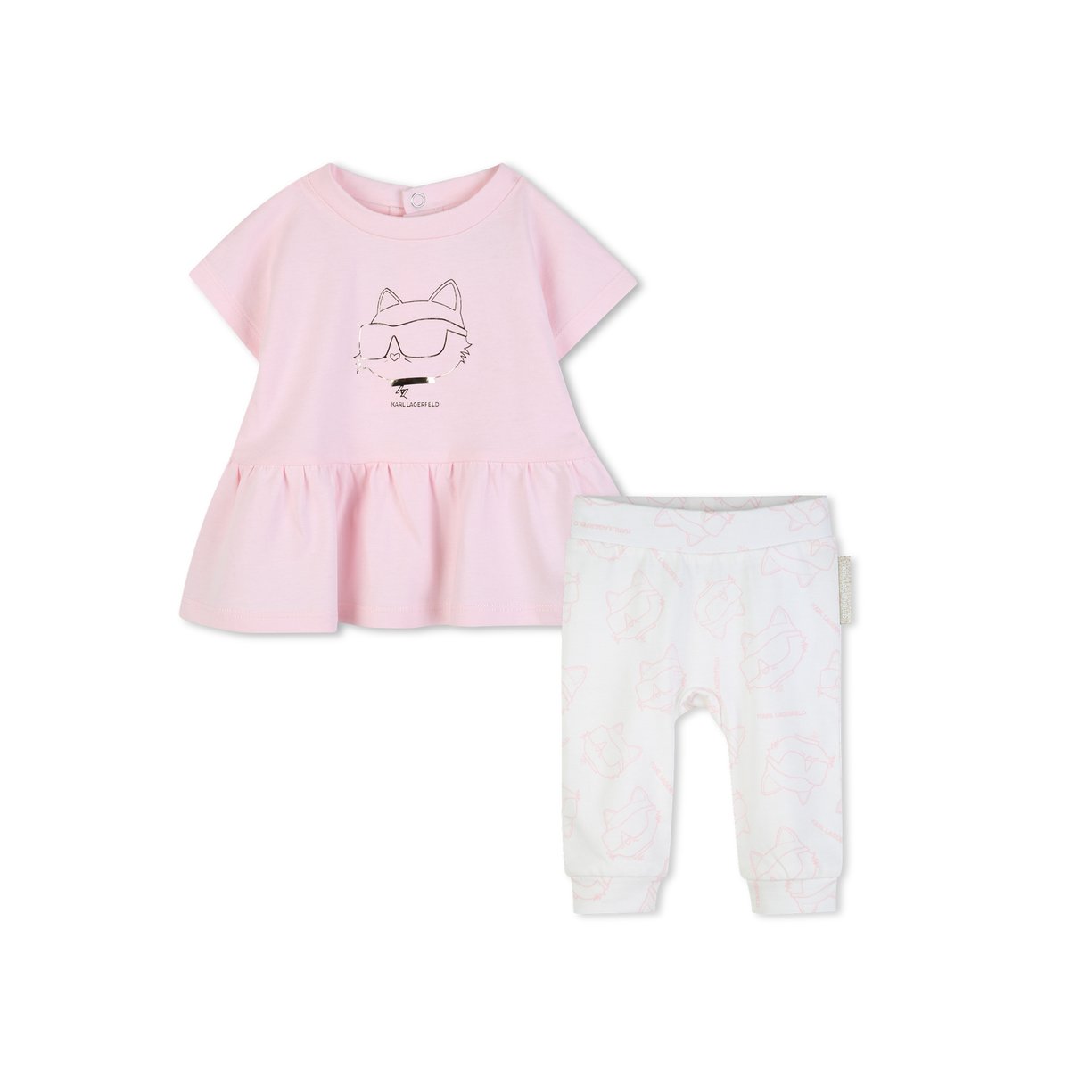 Ensemble robe et legging rose ecru, KARL LAGERFELD KIDS