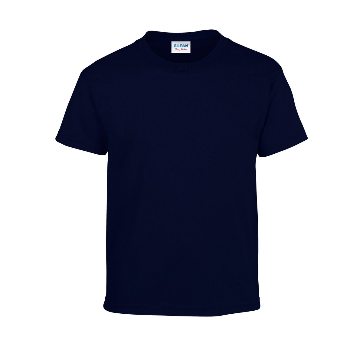 T-shirt uni en coton HEAVY COTTON bleu marine, GILDAN