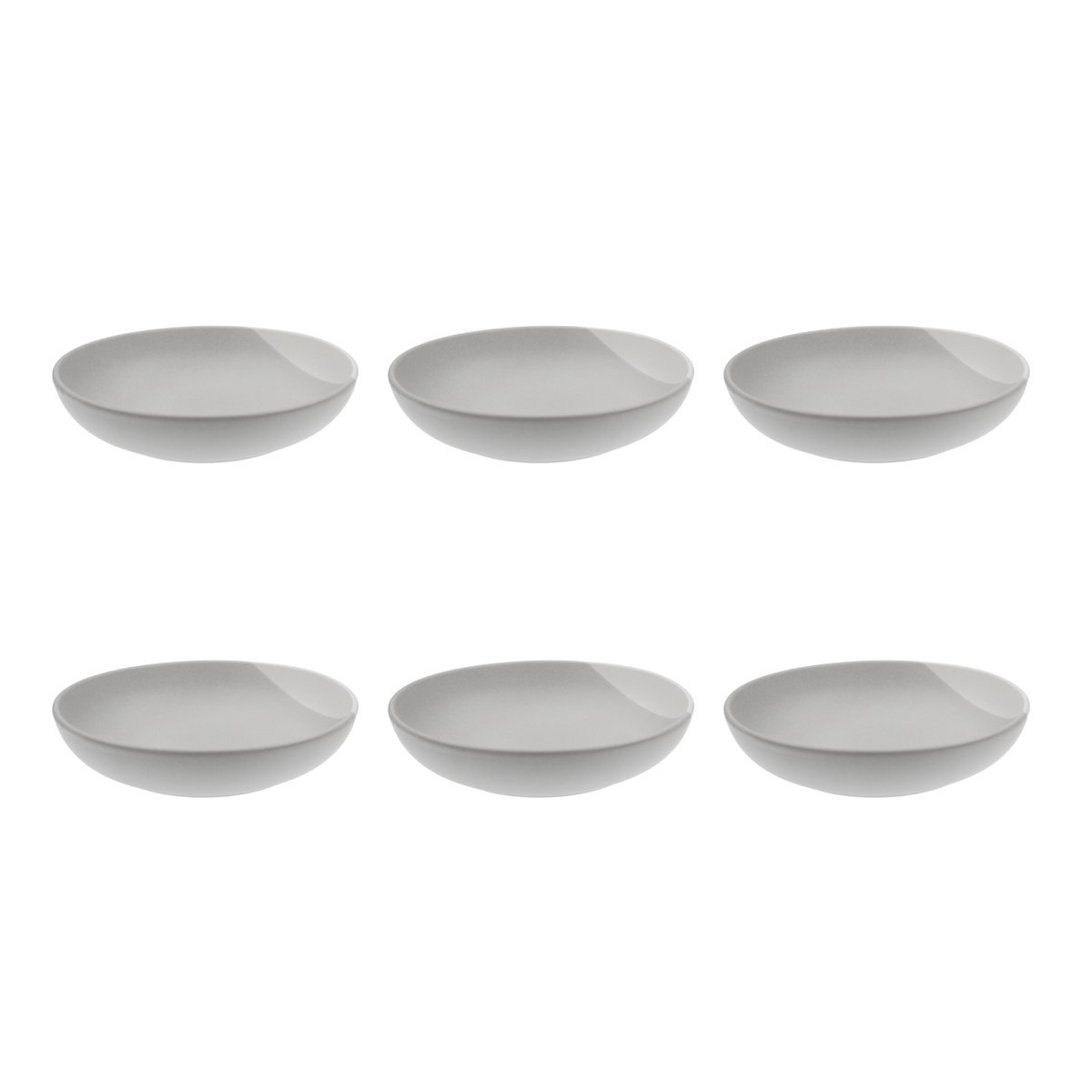 Lot de 6 assiettes creuses, TERRE DE SIENNE gris, ARTIME