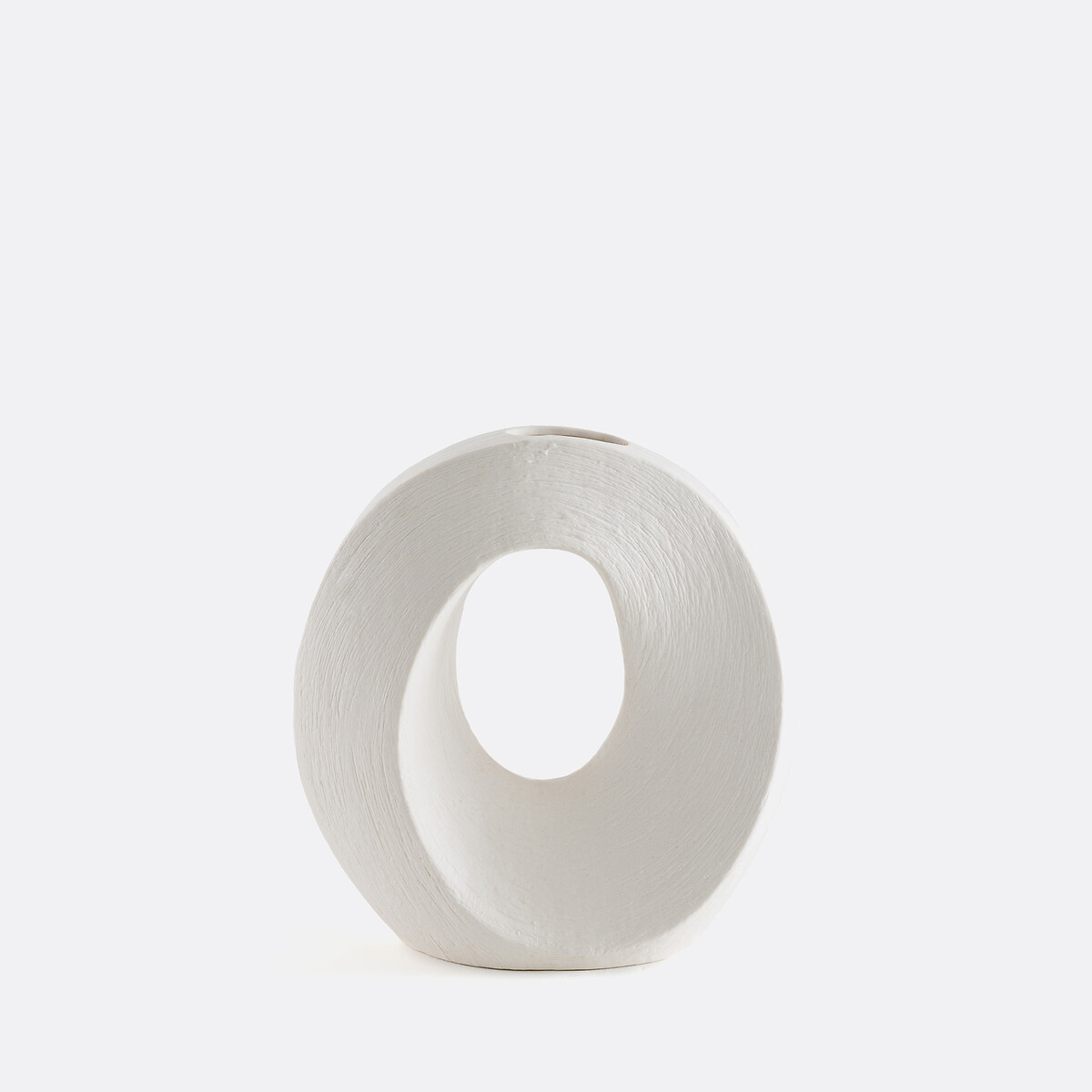 Jarrón decorativo de cerámica, al. 16 cm, Jolia blanco, LA REDOUTE INTERIEURS