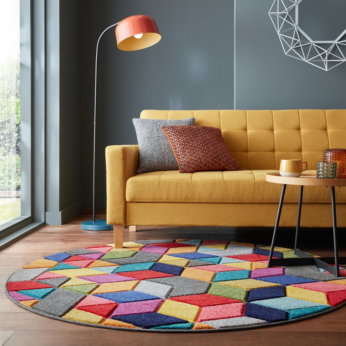 Tapis rond DYNAMIC multicolore, FLAIR RUGS