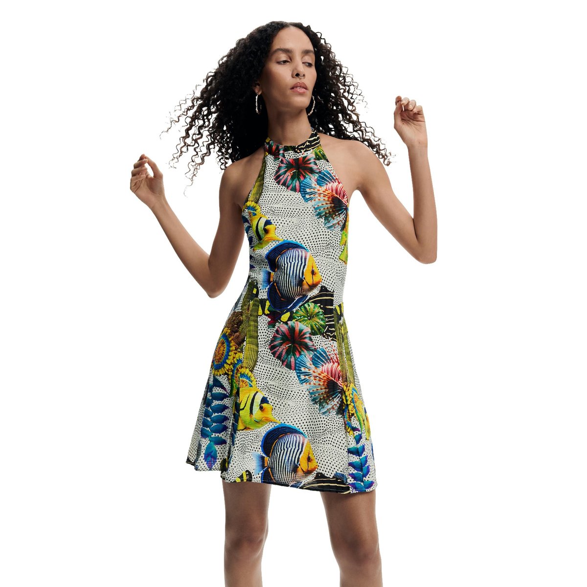 Robe conçue par mr. christian lacroix blanc, DESIGUAL