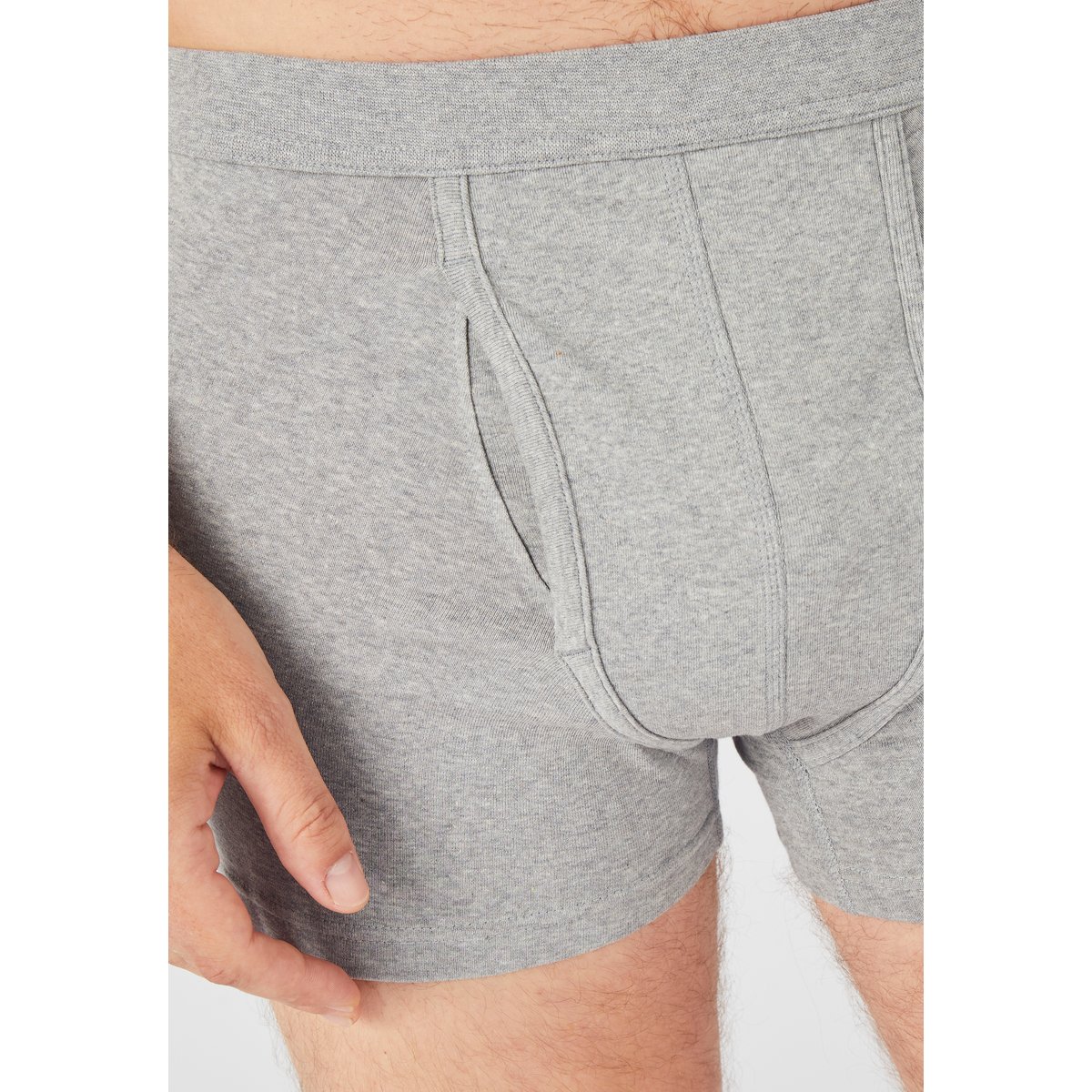 Boxers ouverts - Lot de 2 gris chiné, DAMART