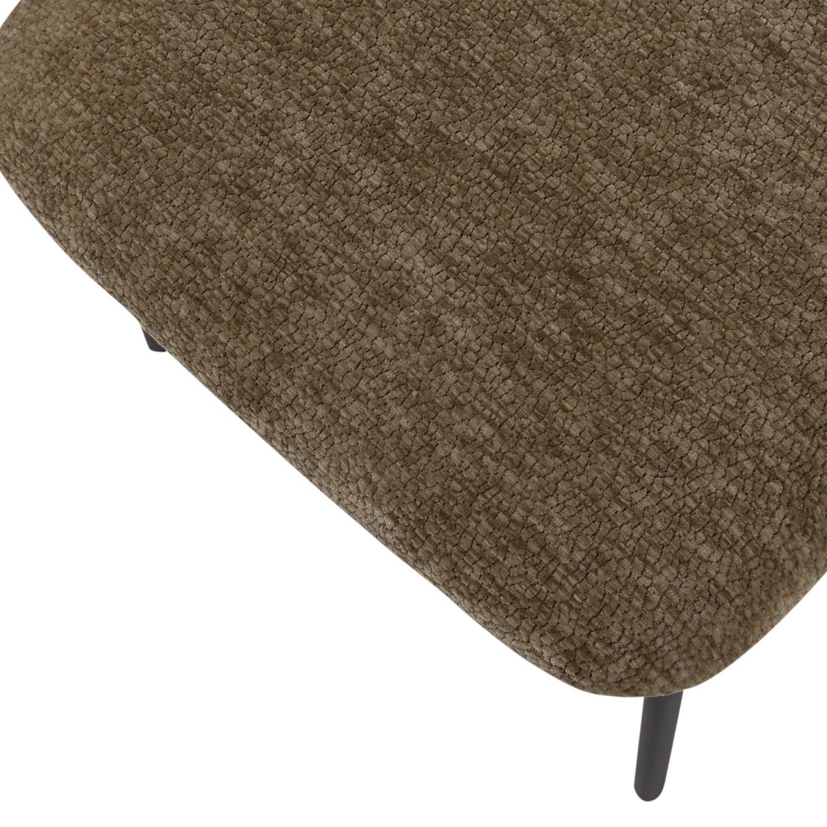 Lot de 2 fauteuils de table en chenille KJELD vert, WOOOD