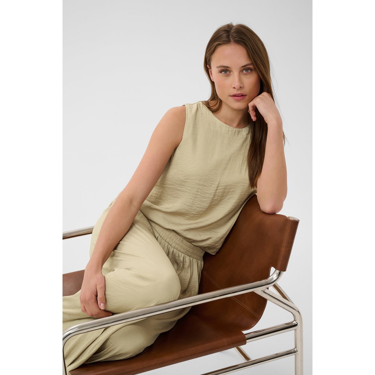 Blouse sans manches gris feather gray, KAFFE
