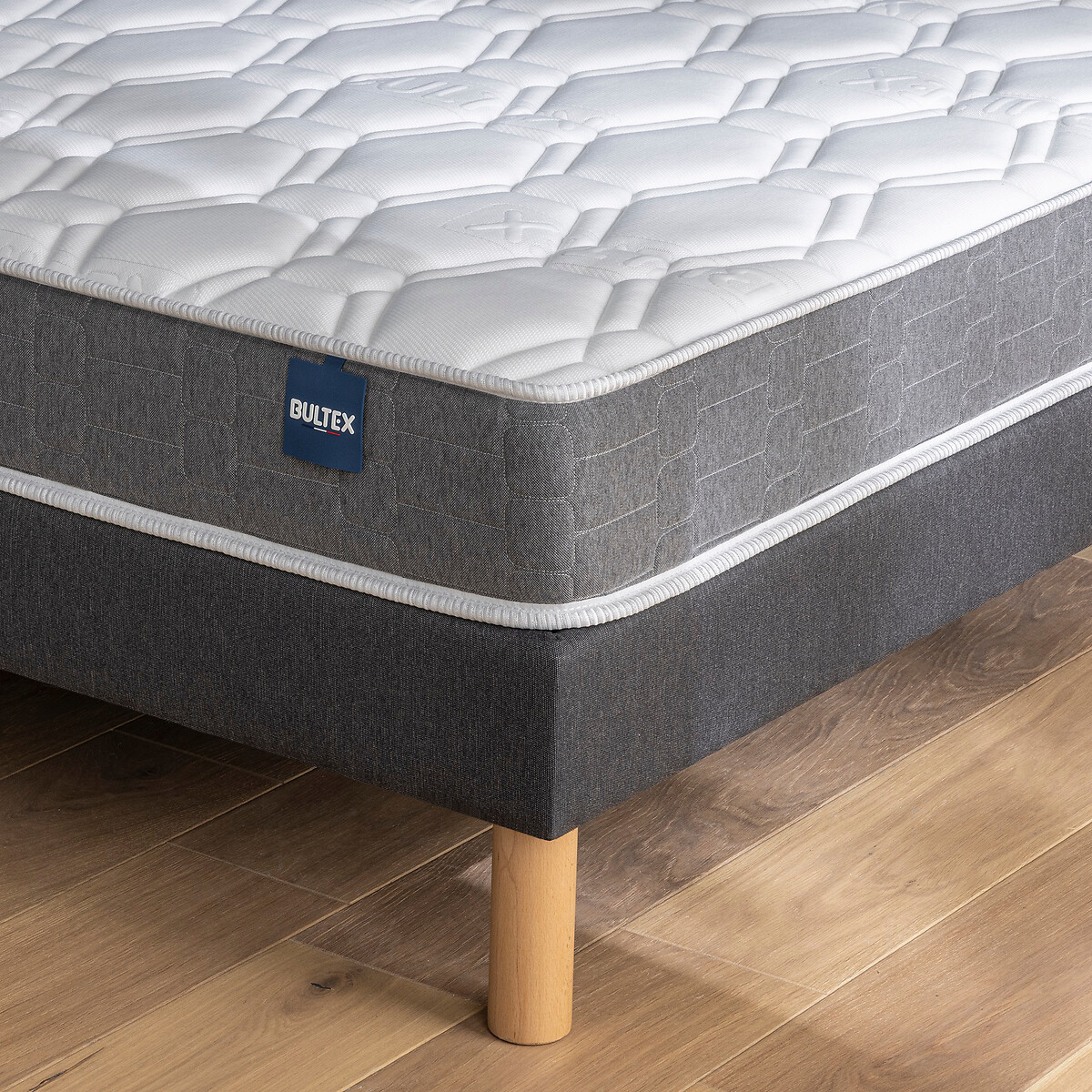 Completo materasso schiuma HR Regular + rete bianco/grigio fumo, BULTEX