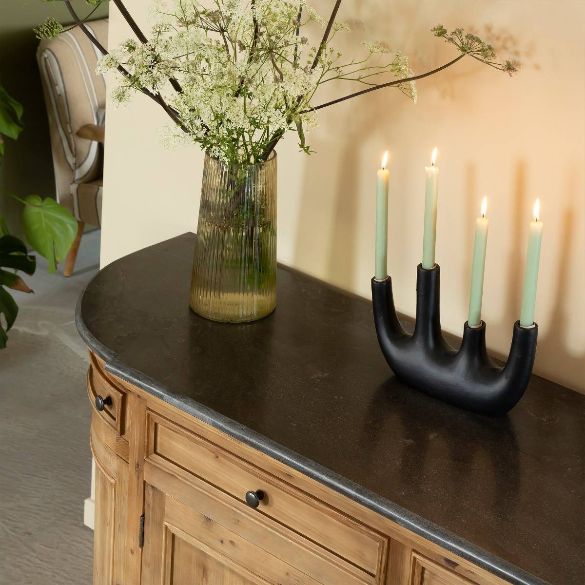 Buffet en bois massif GARANCE bois foncé, MADE IN MEUBLES