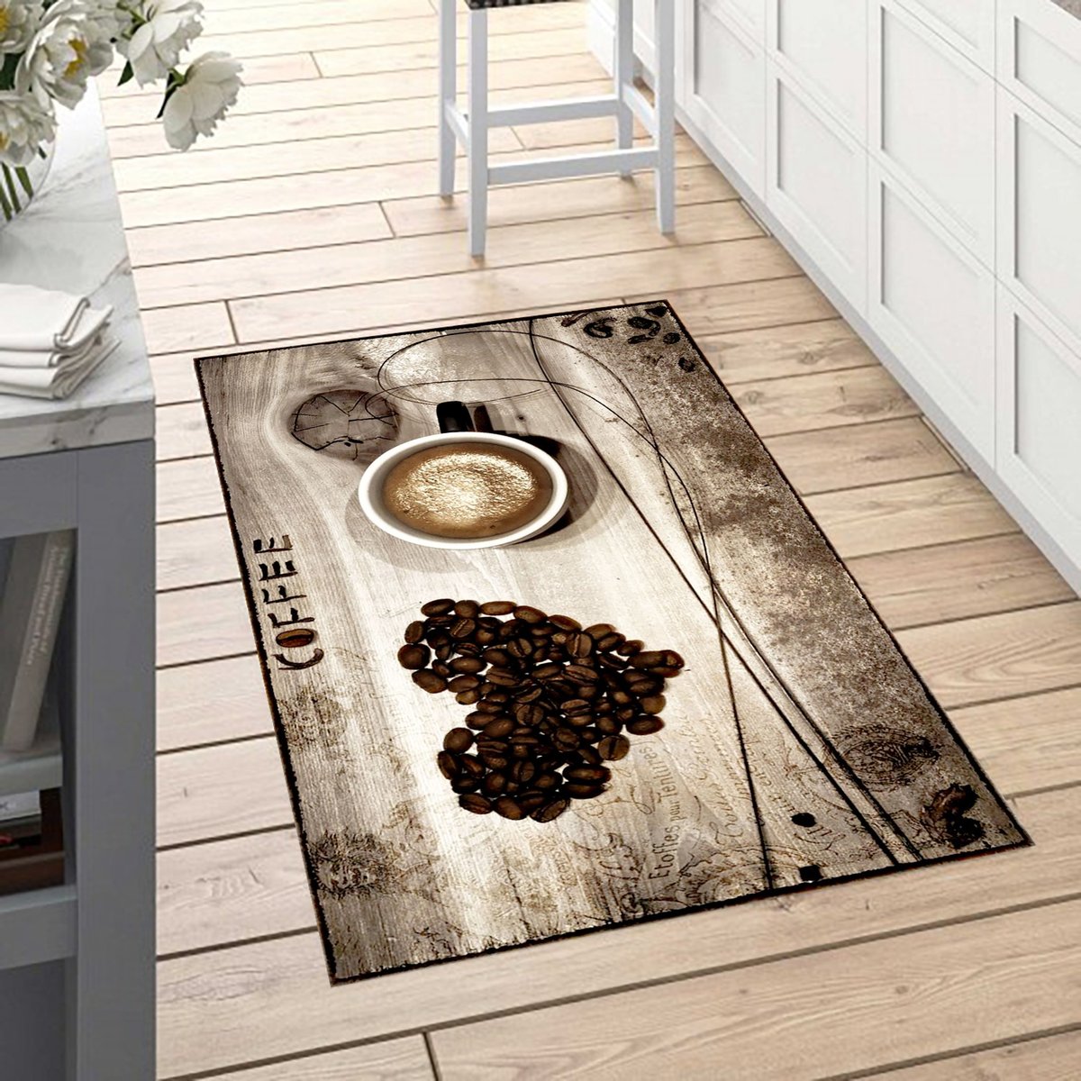 Tapis de cuisine Coffee beige, EDEN