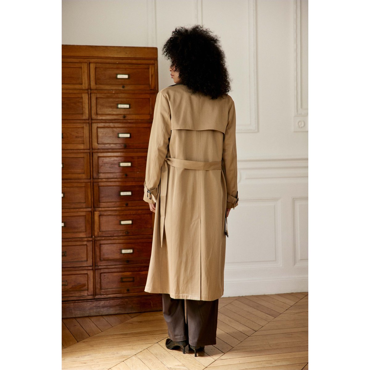 Trench col revers uni FARAGI 15-camel, LA PETITE ETOILE