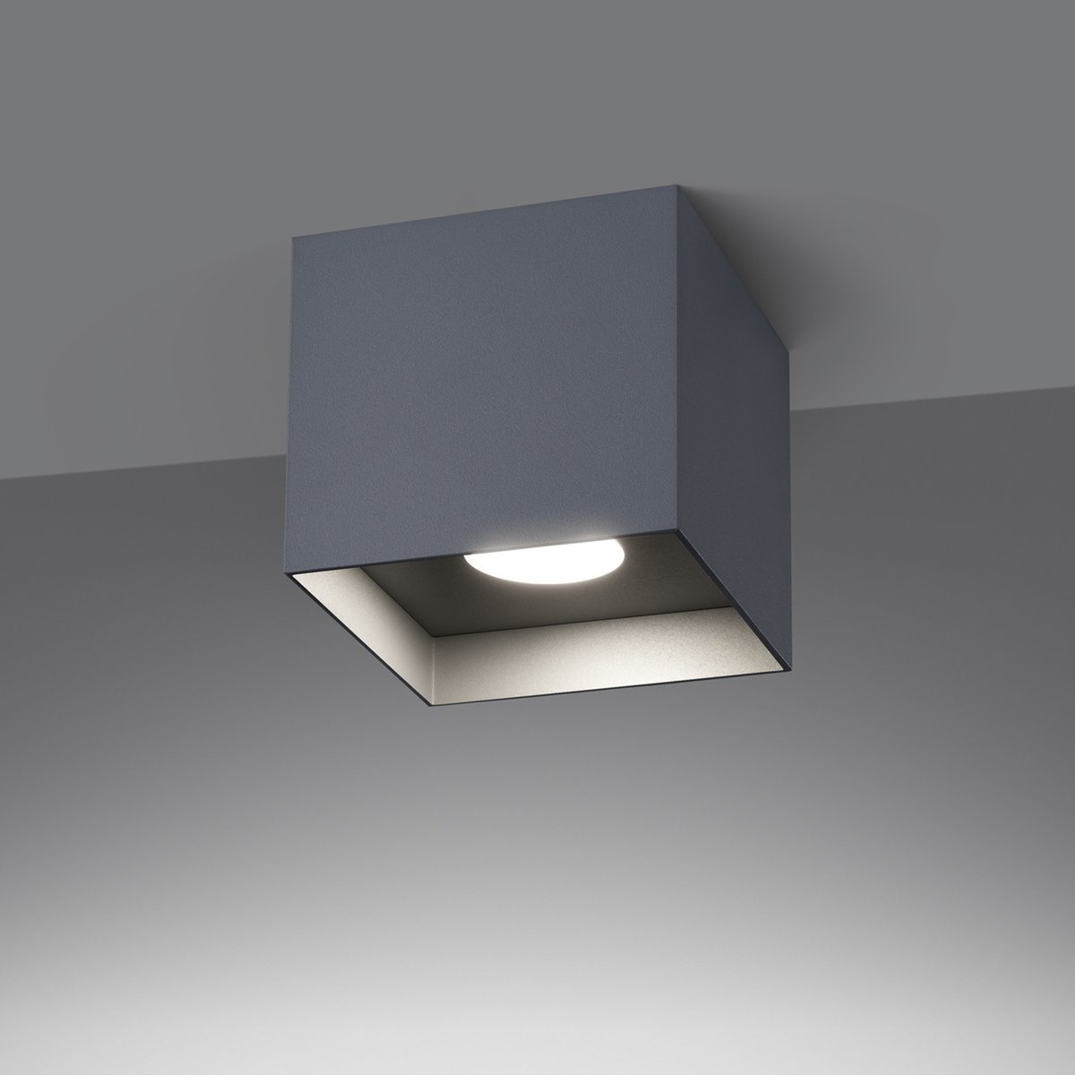 Plafonnier Aluminium Gris GU10 1 Hati gris, EDEN