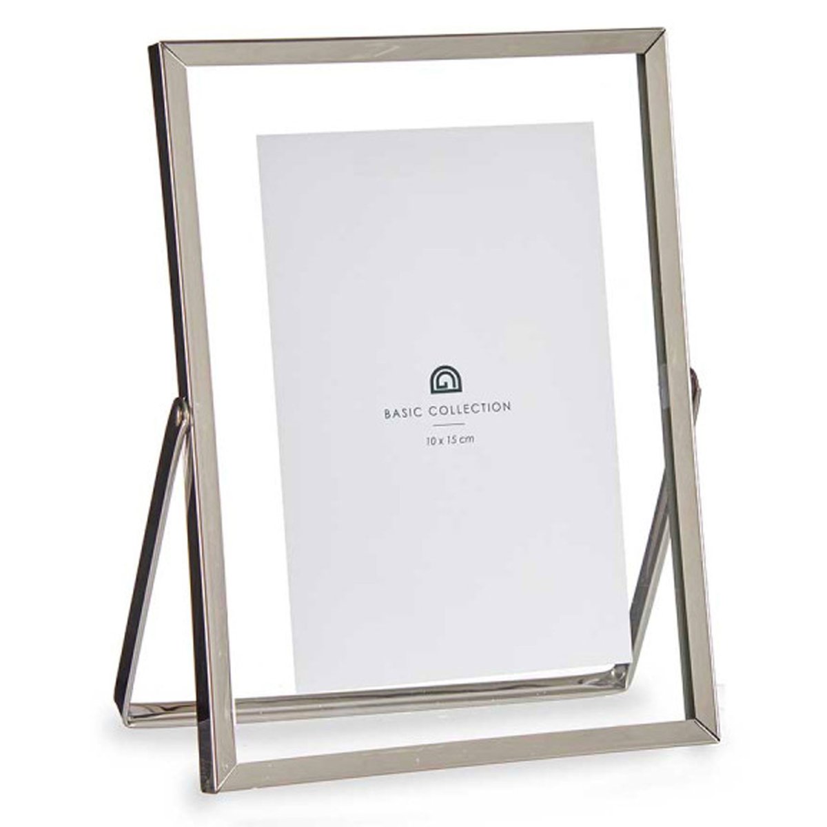 Cadre photo à poser en métal argenté et verre 10x15cm argent, WADIGA
