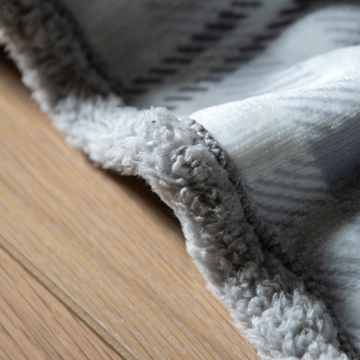 Sherpa Fleece Throw 152x177cm grey, SO'HOME