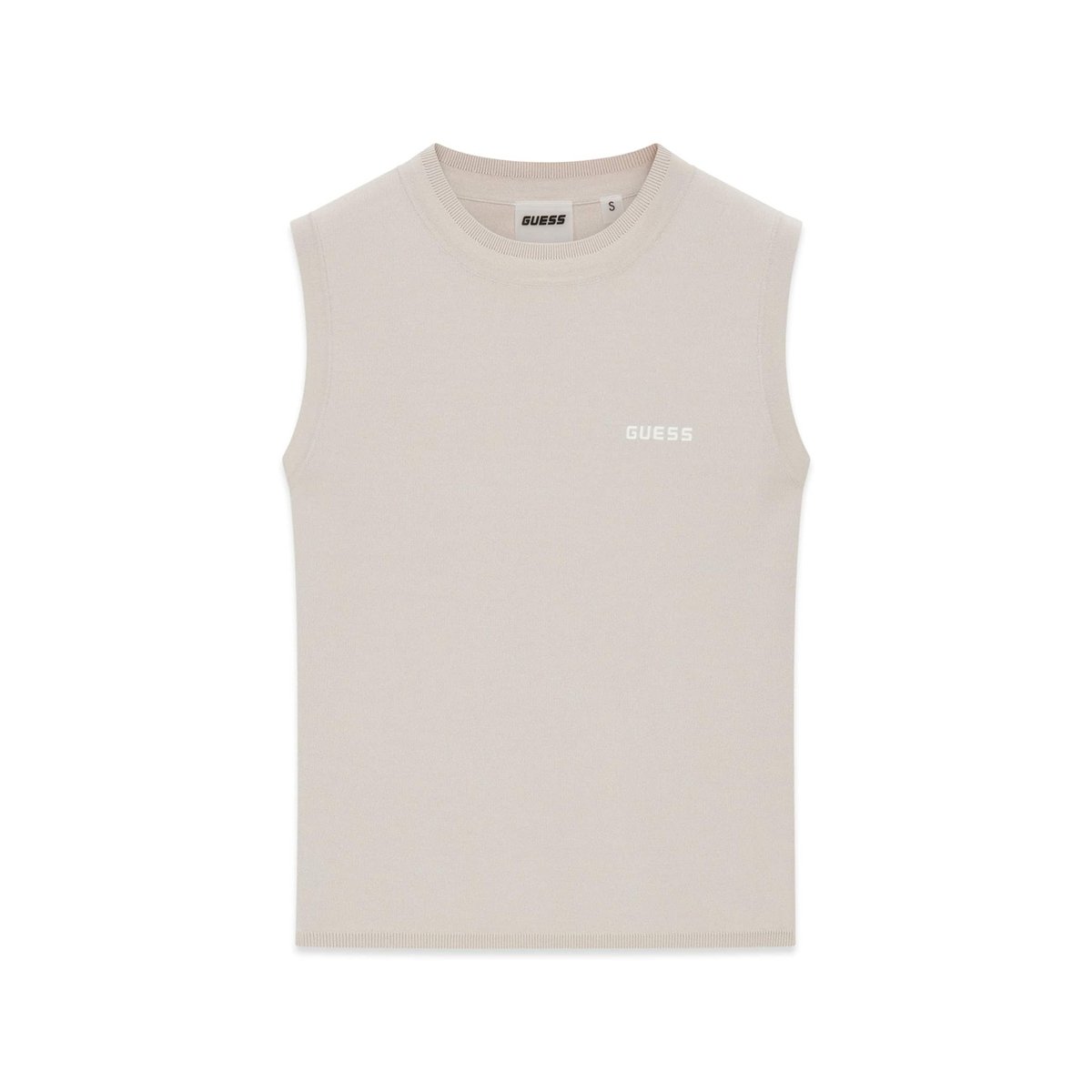 Haut Pull Sans Manches beige, GUESS