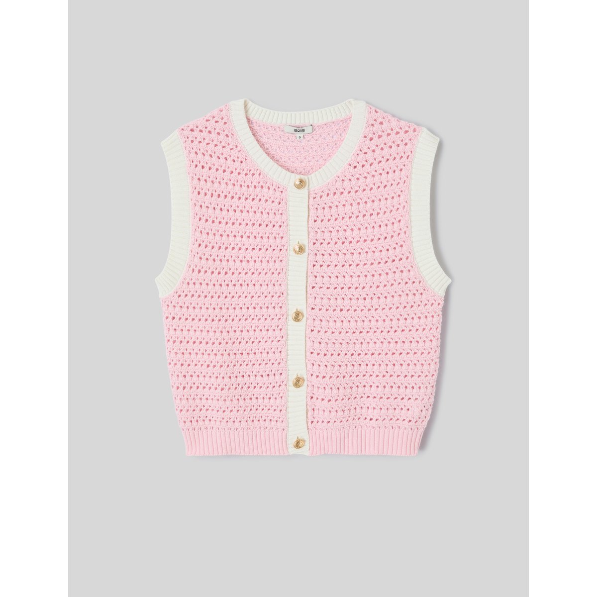 Gilet sans manches rose pâle, BZB