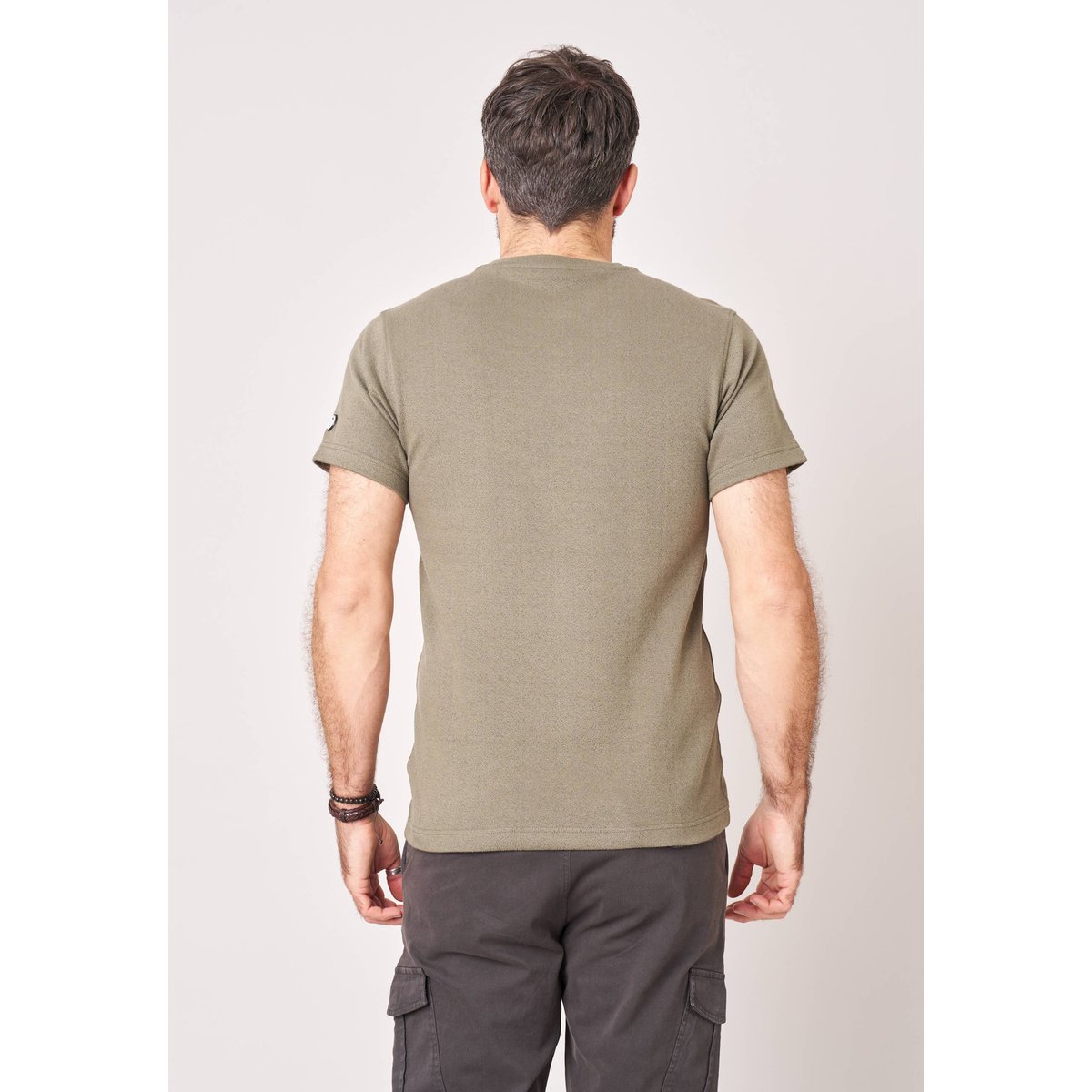 T-shirt homme en 100% coton DEVIN khaki, DEELUXE
