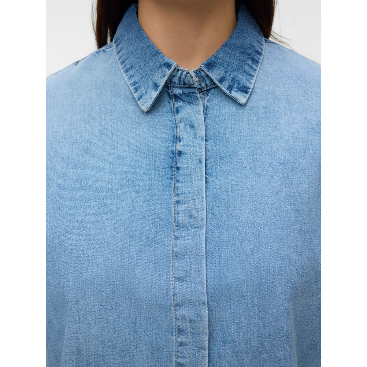 Chemise light blue denim, VERO MODA