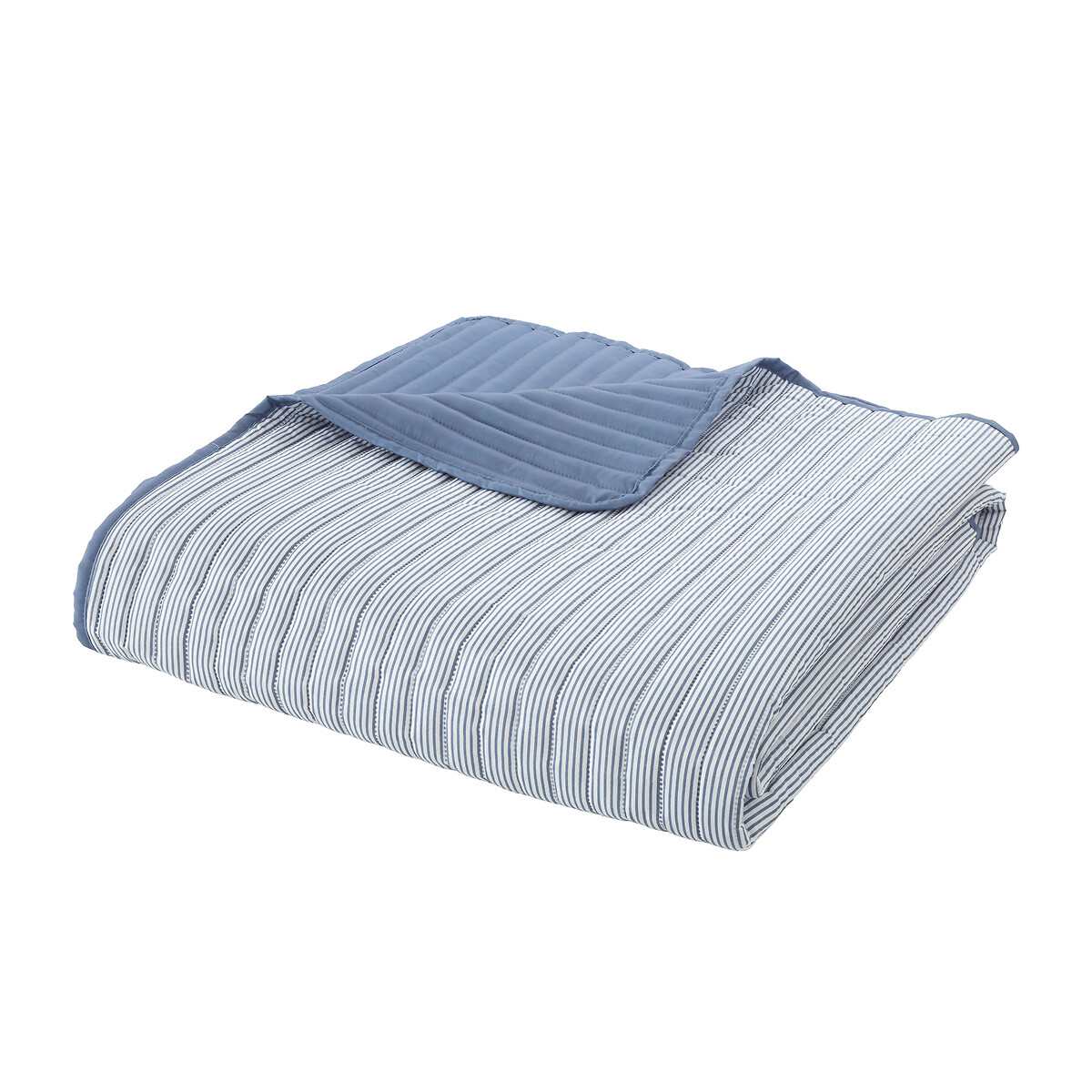 Stripe Quilted Reversible Bedspread blue, CATHERINE LANSFIELD