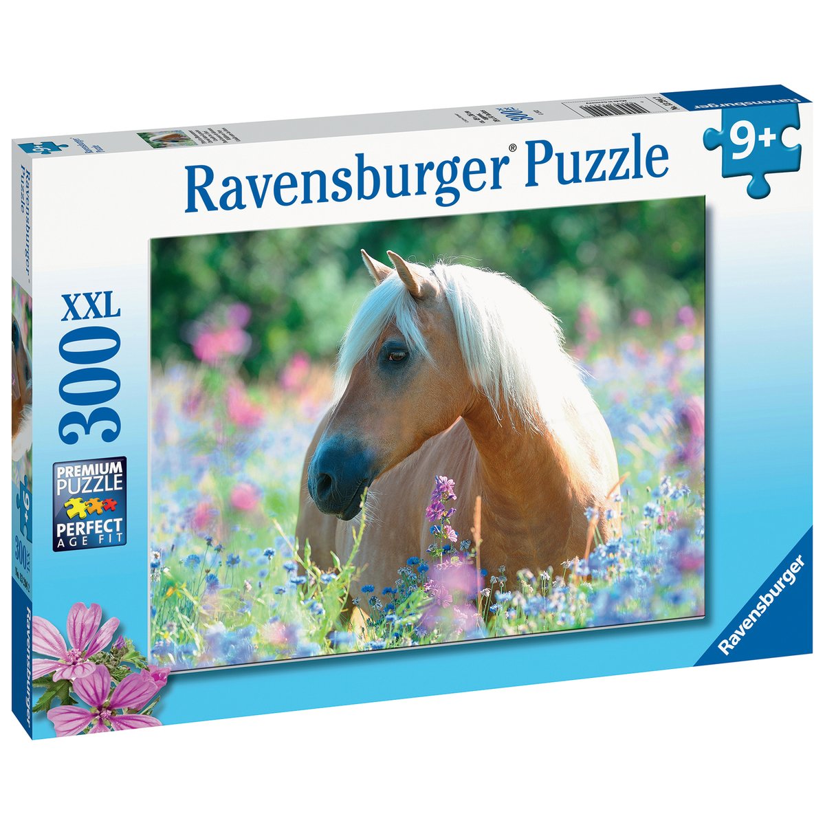 Puzzle 300 pièces XXL - Cheval dans la prairie couleur unique, RAVENSBURGER