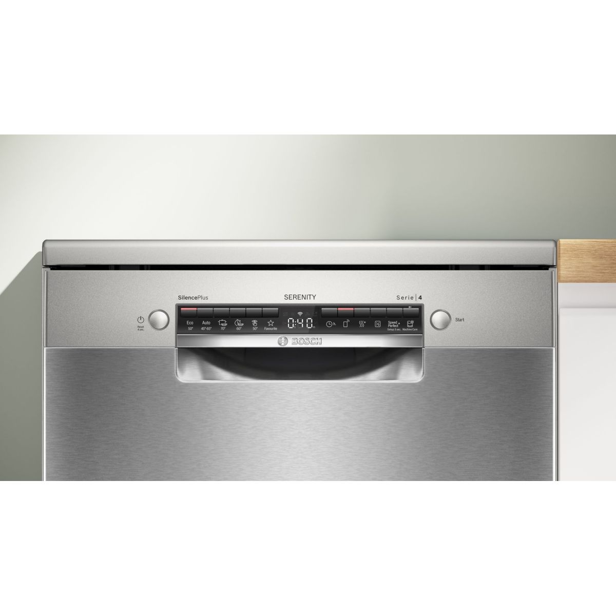 Lave vaisselle 60 cm SMS4ECI28F Série 4 SERENITY Silence Plus couleur unique, BOSCH