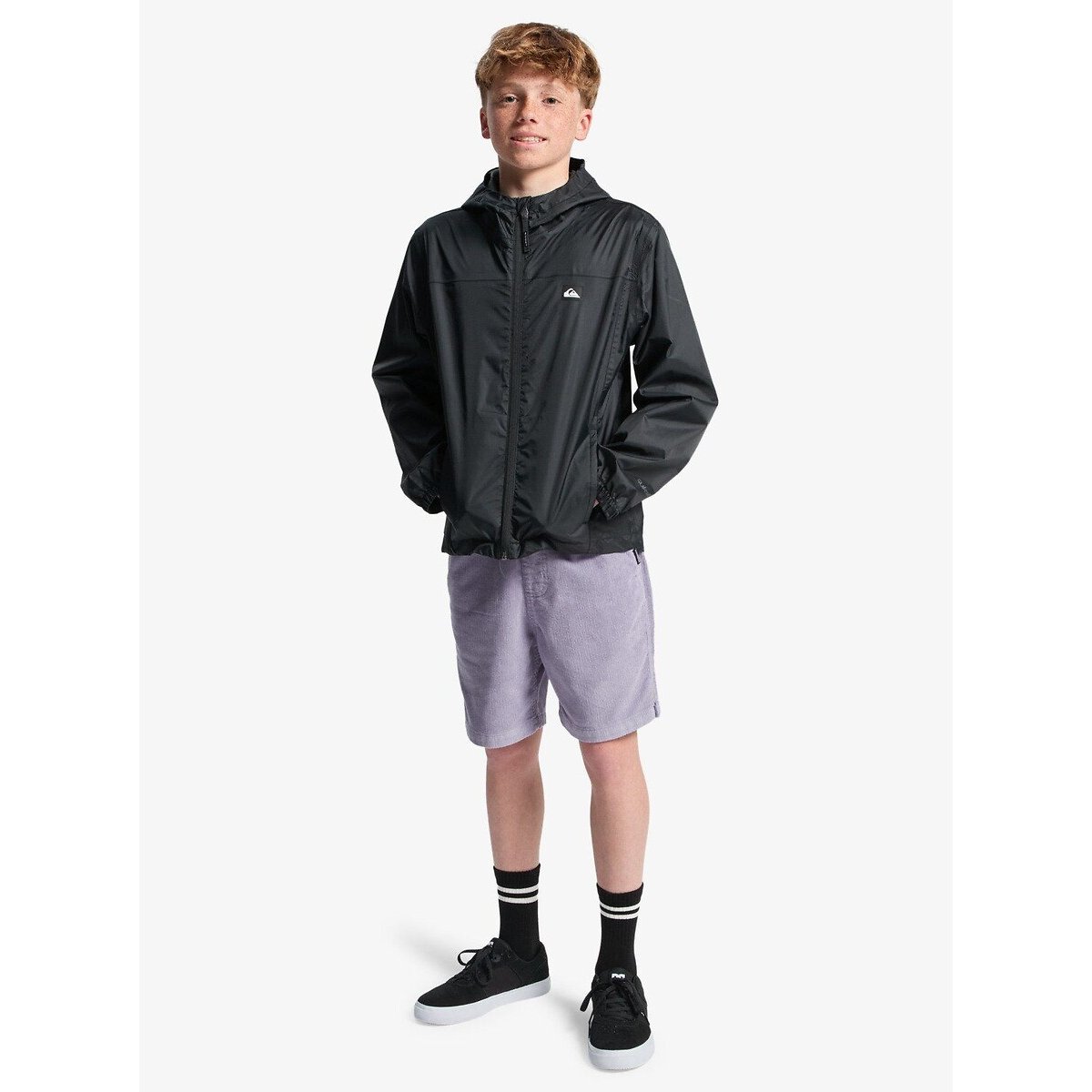 Coupe-vent technique, imperméable noir, QUIKSILVER