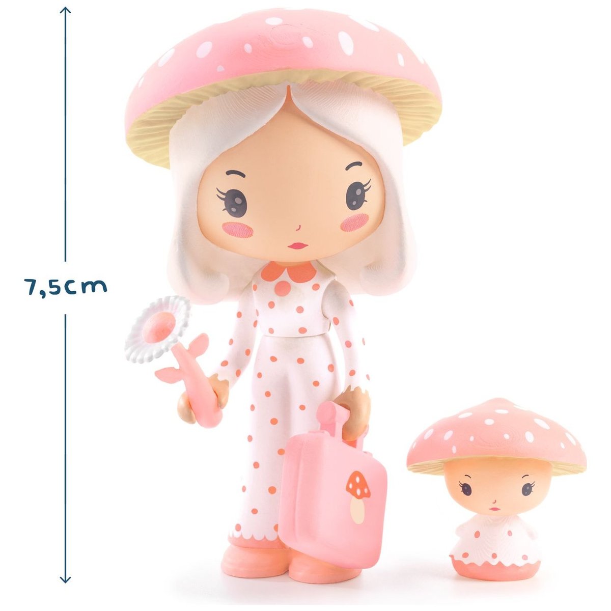 Figurines Amy & Mushy rose, blanc, beige, DJECO