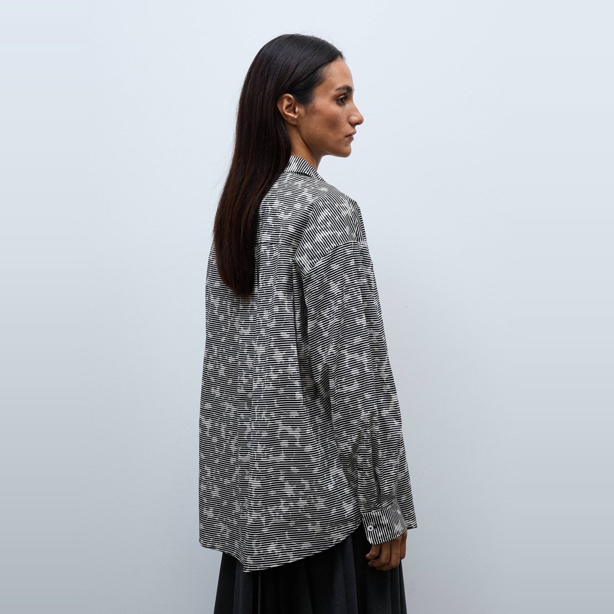 Chemise imprimé avec manches longues en BIO GOTS amaretti, MONOPRIX