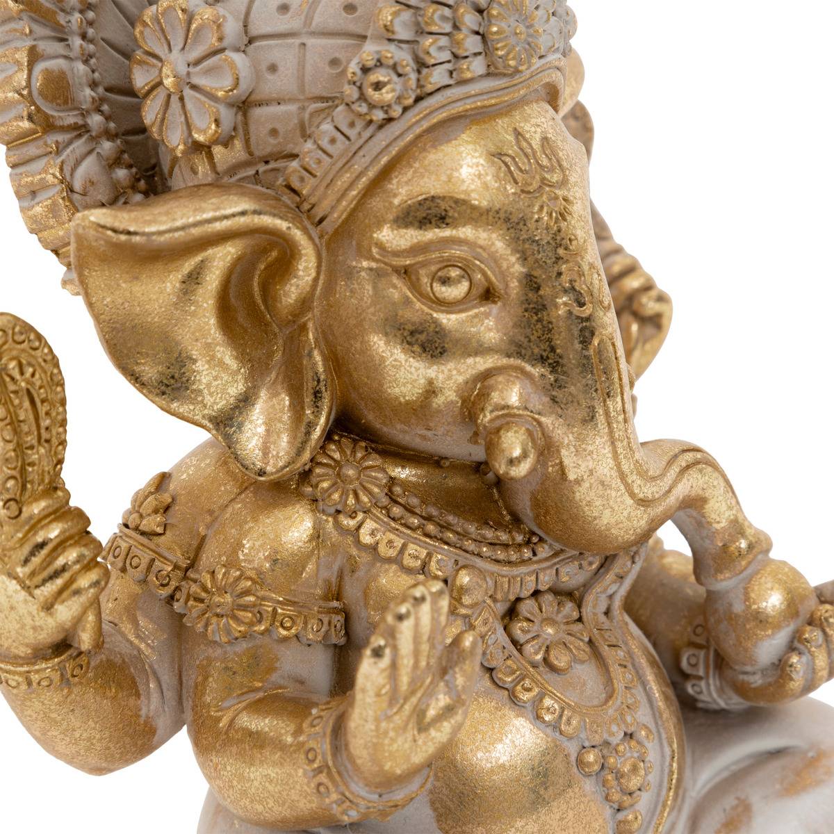 Statue Ganesh déco Shanti H.13cm résine assorti modéle a, ATMOSPHERA