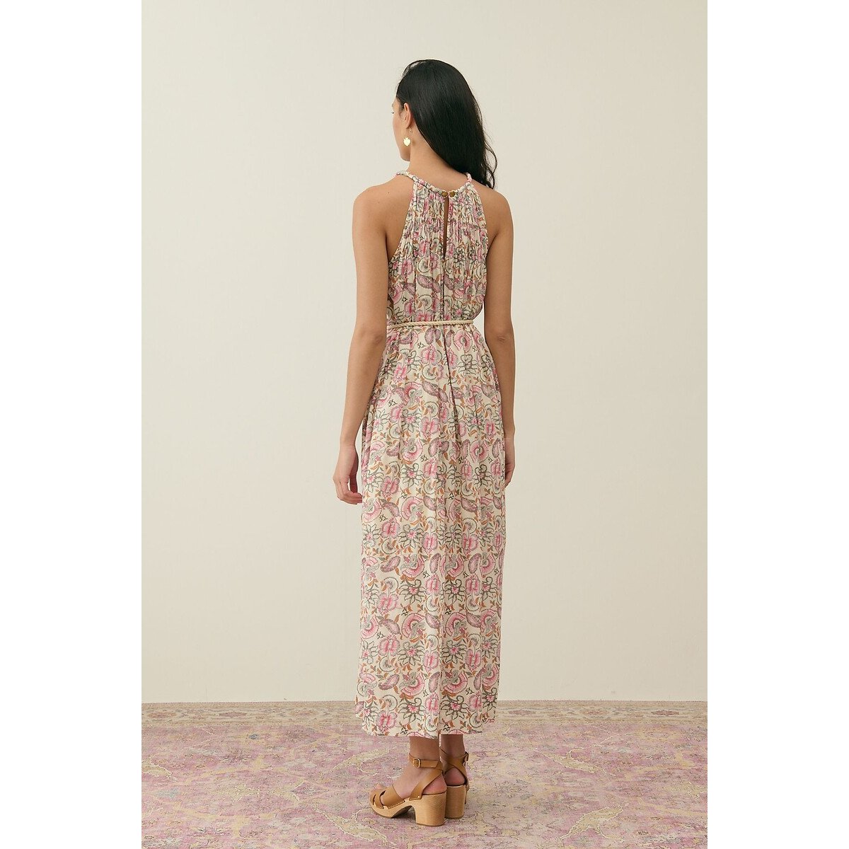 Marjorie Printed Sleeveless Maxi Dress pink print, LOUISE MISHA