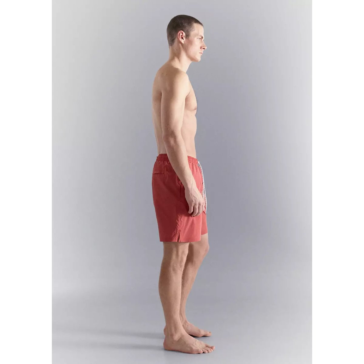 Maillot de bain à poches zippées rouge, MANGO MAN