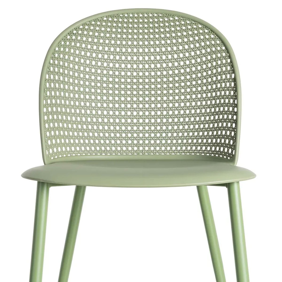 Chaise verte effet cannage 51x46x80cm vert, WADIGA
