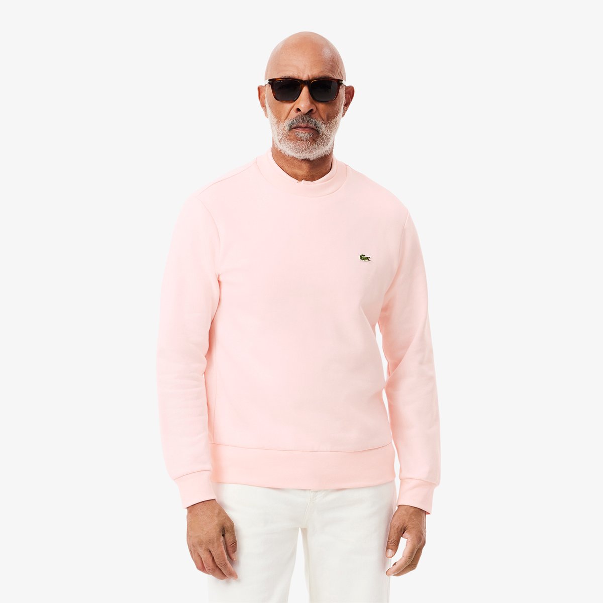 Sweatshirt molleton col rond rose-t03, LACOSTE