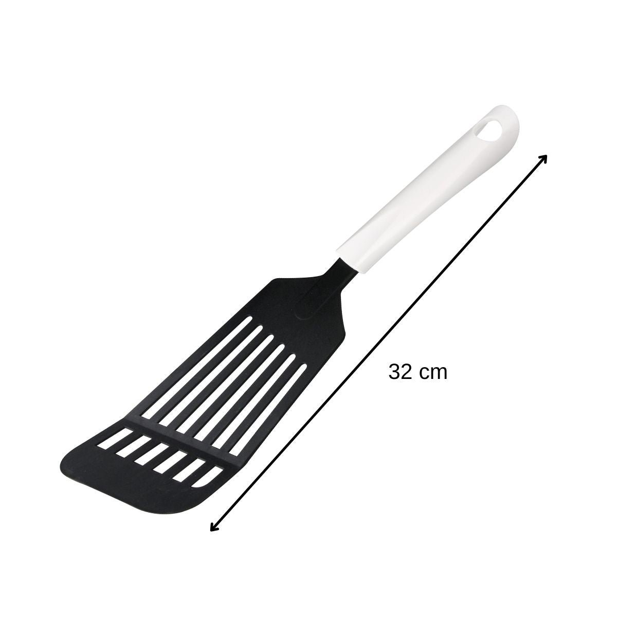 Ensemble de 2 Spatules de cuisine ajourée ARCADALINA blanc|noir, FACKELMANN